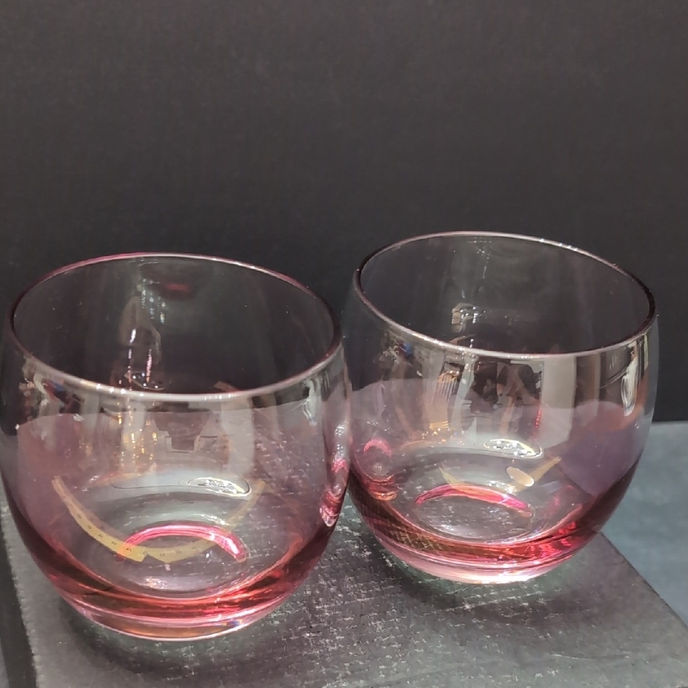 VGT,Moser Culbuto,Roly Poly Glasses In The Alexandrite Color.